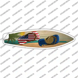 Georgia Flag Flip Flop Novelty Surfboard Sticker Decal