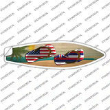 Hawaii Flag Flip Flop Novelty Surfboard Sticker Decal