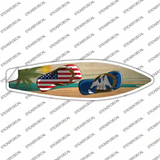 Louisiana Flag Flip Flop Novelty Surfboard Sticker Decal
