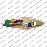 Massachusetts Flag Flip Flop Novelty Surfboard Sticker Decal