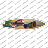 New York Flag Flip Flop Novelty Surfboard Sticker Decal