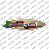 Texas Flag Flip Flop Novelty Surfboard Sticker Decal