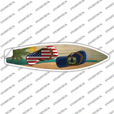 Vermont Flag Flip Flop Novelty Surfboard Sticker Decal