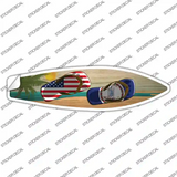 Virginia Flag Flip Flop Novelty Surfboard Sticker Decal