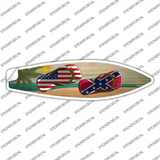 Confederate Flag Flip Flop Novelty Surfboard Sticker Decal