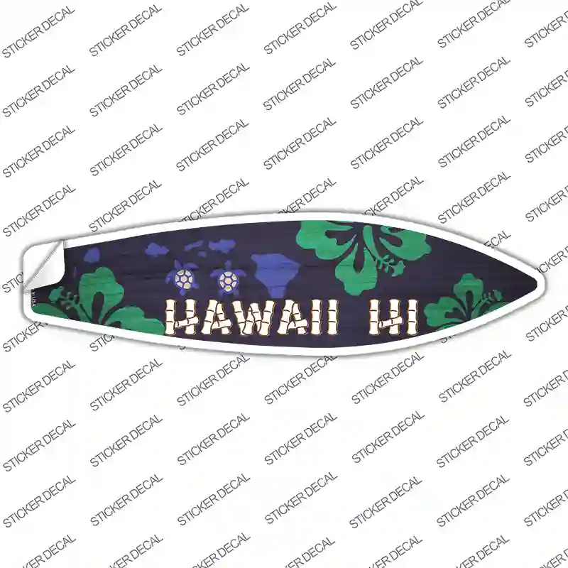 Hawaii Novelty Surfboard Sticker Decal