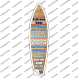 Bathroom Rules Novelty Surfboard Sticker Decal