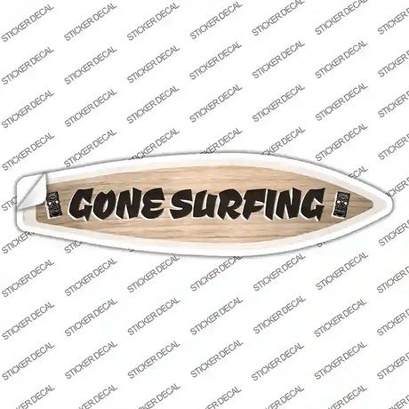 Gone Surfing Novelty Surfboard Sticker Decal