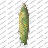 Green Fish Novelty Surfboard Sticker Decal
