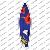 Sailboat With Big Sun Novelty Surfboard Sticker Decal
