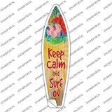 Keep Calm And Surf On Novelty Surfboard Sticker Decal