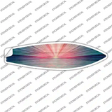 Pink And Blue Sunset Novelty Surfboard Sticker Decal