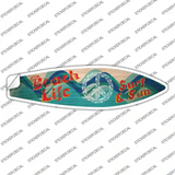 Beach Life Surf And Sun Novelty Surfboard Sticker Decal