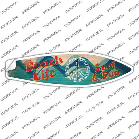 Beach Life Surf And Sun Novelty Surfboard Sticker Decal