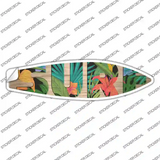 Surf With Flowers Novelty Surfboard Sticker Decal