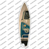 Blue Van Novelty Surfboard Sticker Decal