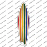 Rainbow Striped Novelty Surfboard Sticker Decal