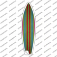 Red Green Blue And Purple Striped Novelty Surfboard Sticker Decal