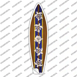 Turtles And Flower Novelty Surfboard Sticker Decal