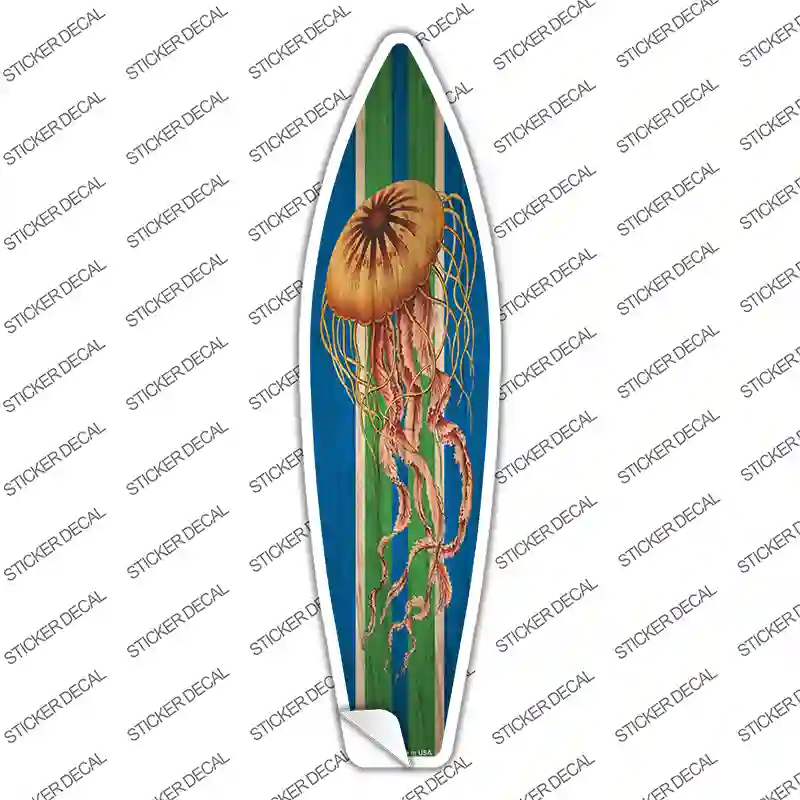 Jellyfish Blue Novelty Surfboard Sticker Decal