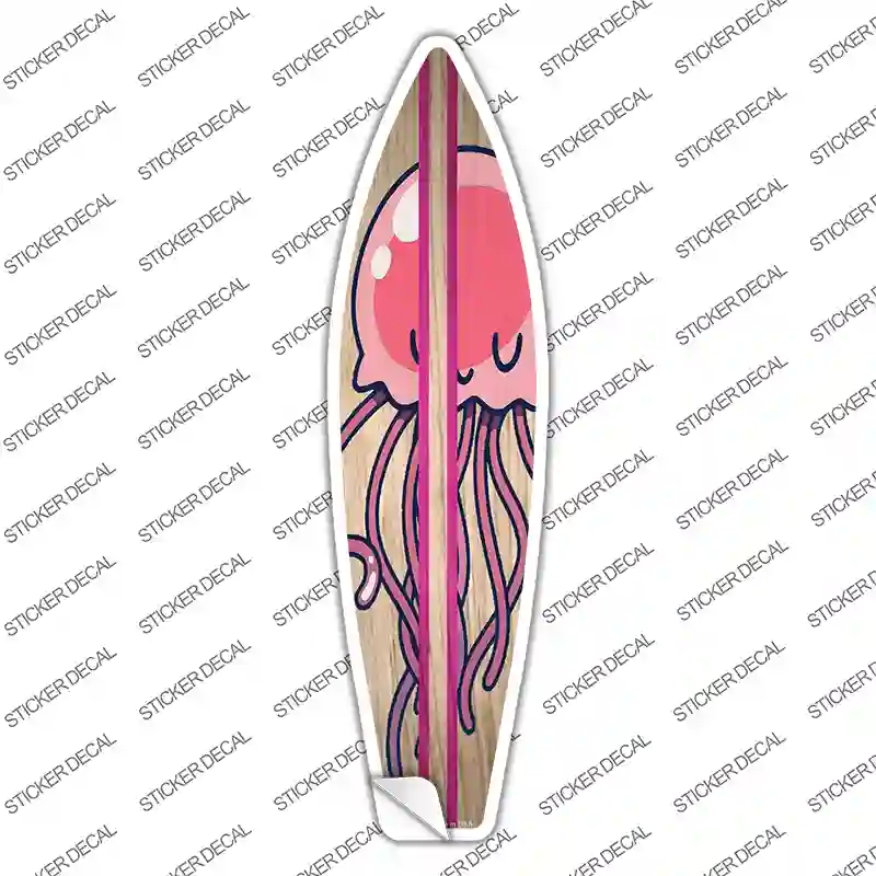 Jellyfish Pink Novelty Surfboard Sticker Decal