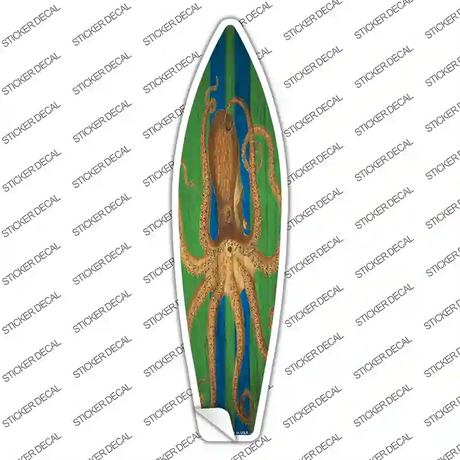 Octopus Blue Striped Novelty Surfboard Sticker Decal