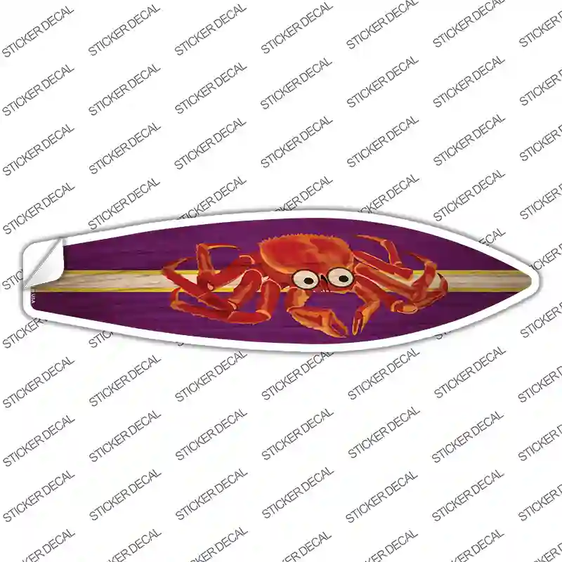 Crab Novelty Surfboard Sticker Decal