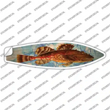 Orange Fish Novelty Surfboard Sticker Decal
