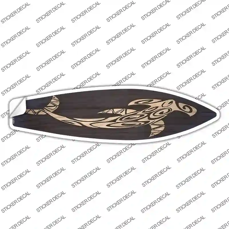 Tribal Hammerhead Shark Novelty Surfboard Sticker Decal