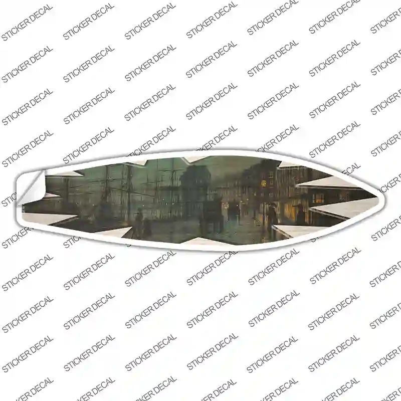 Harbor At Dawn Novelty Surfboard Sticker Decal