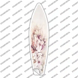 White Flowers Novelty Surfboard Sticker Decal