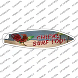 Chicks Surf Too Novelty Surfboard Sticker Decal