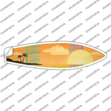Tropical Sunset Novelty Surfboard Sticker Decal