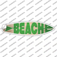 Green Beach Novelty Surfboard Sticker Decal