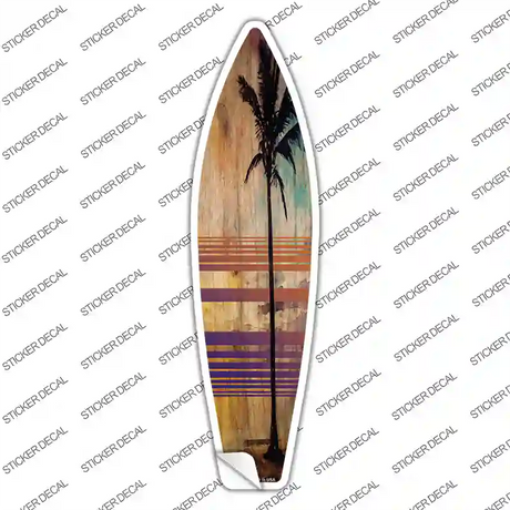 Tall Palm Tree Novelty Surfboard Sticker Decal