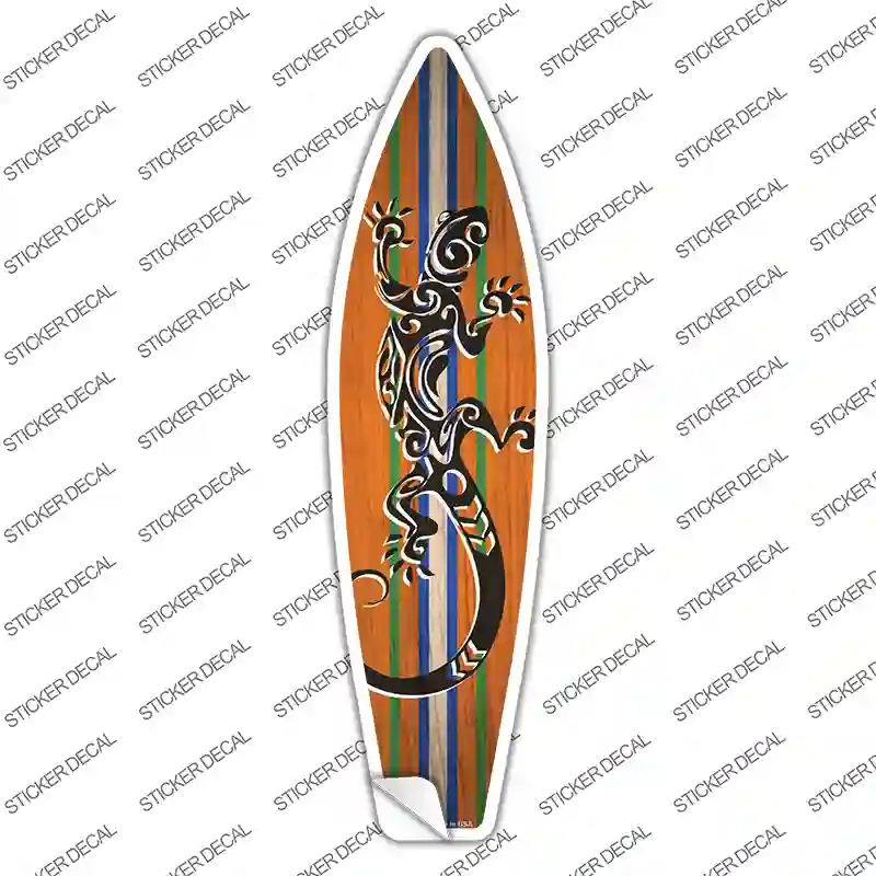 Tribal Print Lizard Novelty Surfboard Sticker Decal