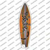 Tribal Print Lizard Novelty Surfboard Sticker Decal