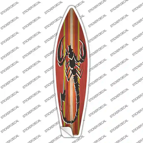 Tribal Print Scorpion Novelty Surfboard Sticker Decal