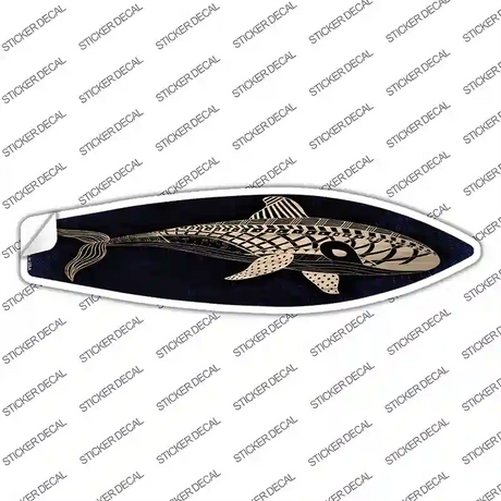 Tribal Print Whale Novelty Surfboard Sticker Decal