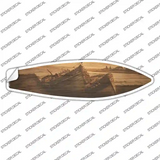 Vintage Wrecked Boat Novelty Surfboard Sticker Decal