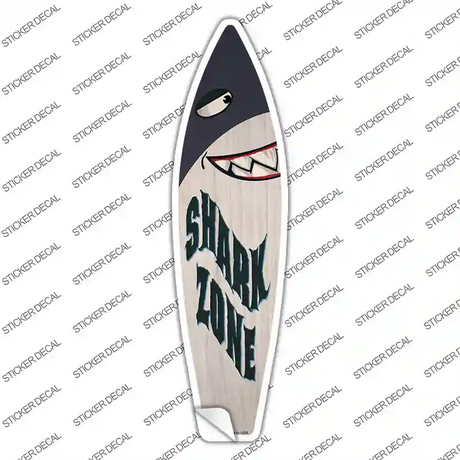 Shark Zone Novelty Surfboard Sticker Decal