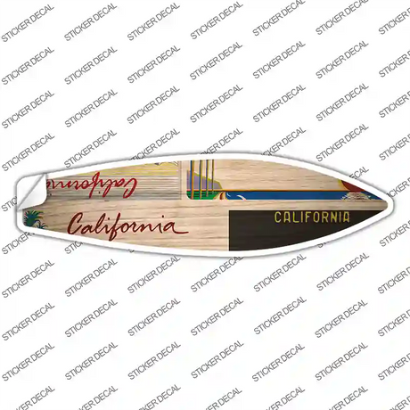 California License Plate Novelty Surfboard Sticker Decal