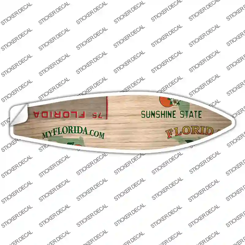 Florida License Plate Novelty Surfboard Sticker Decal