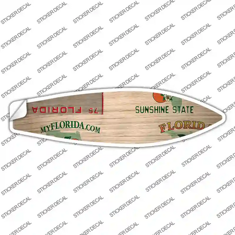 Florida License Plate Novelty Surfboard Sticker Decal