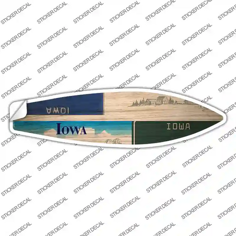 Iowa License Plate Novelty Surfboard Sticker Decal