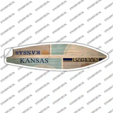 Kansas License Plate Novelty Surfboard Sticker Decal