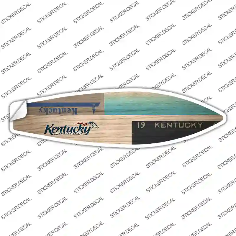 Kentucky License Plate Novelty Surfboard Sticker Decal