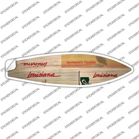 Louisiana License Plate Novelty Surfboard Sticker Decal