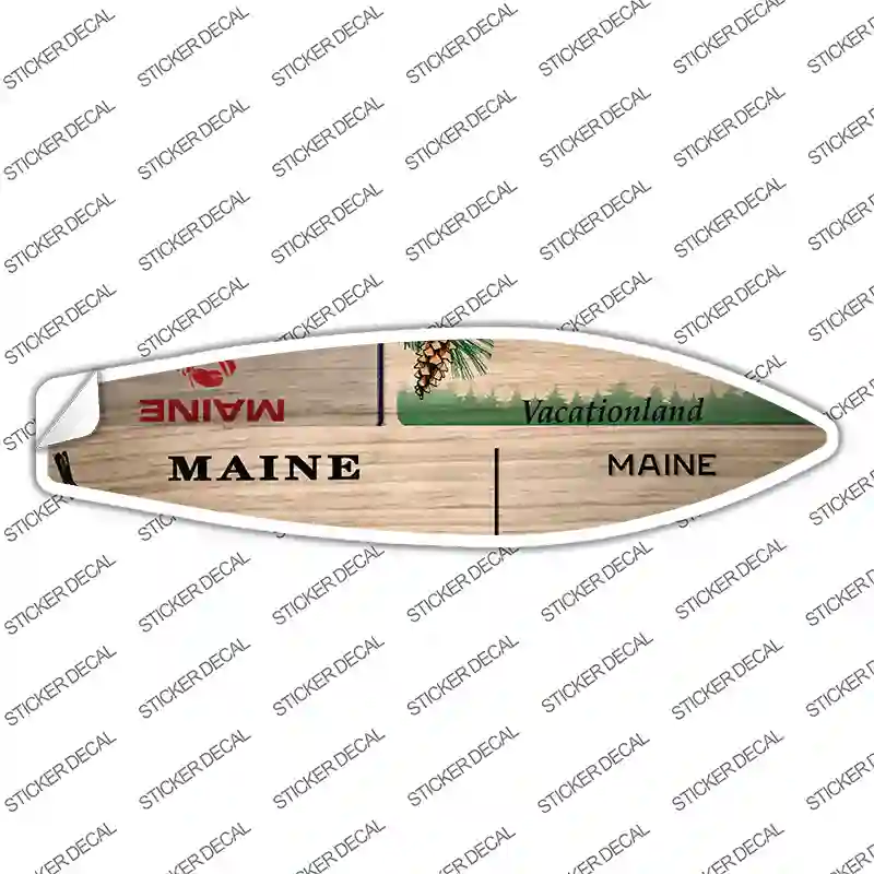 Maine License Plate Novelty Surfboard Sticker Decal
