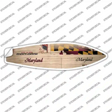 Maryland License Plate Novelty Surfboard Sticker Decal